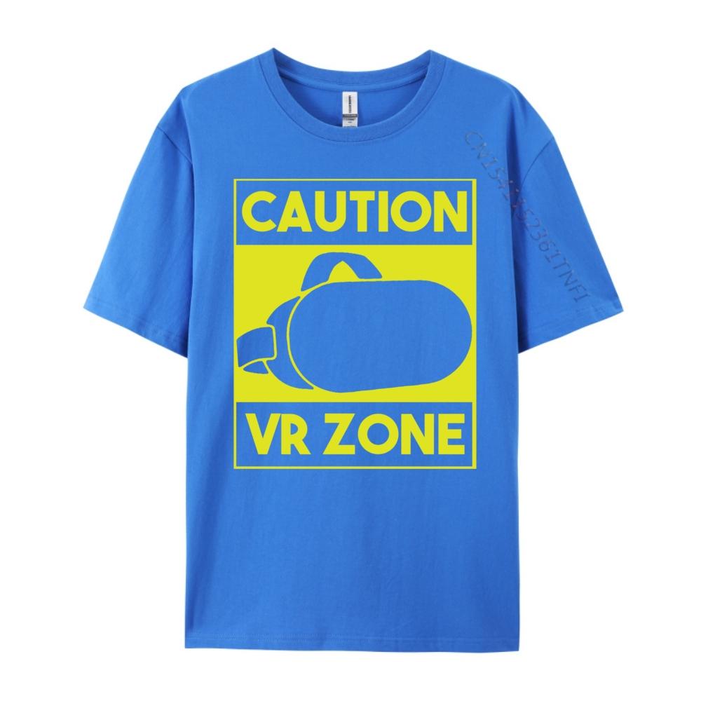 Caution Vr Zone Vr Gaming Virtual Reality Gamer Oversized T Shirt Brand Clothing Tshirt Funny Camiseta