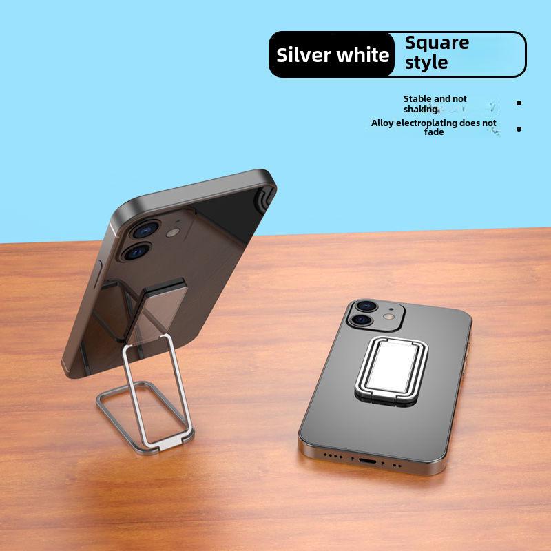 Zinc Alloy Multi-Function Foldable Phone Stand and Back Sticker Ring