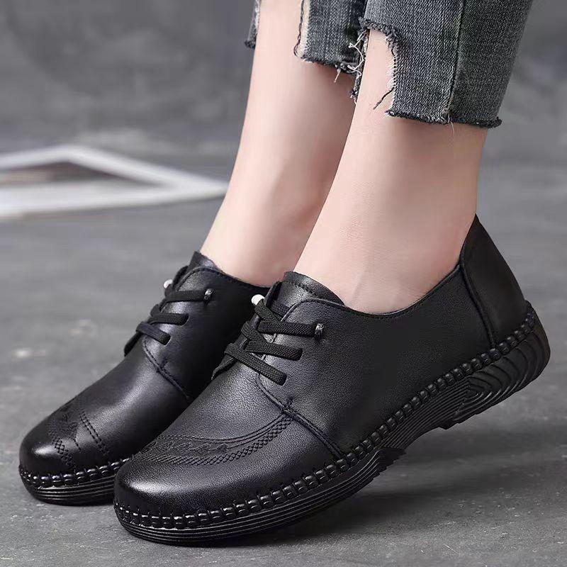 Super miękkie skórzane buty dla mamy podeszwa z ścięgna wołowego buty damskie buty dla mamy miękka podeszwa miękka powierzchnia antypoślizgowe codzienne wszechstronne dla kobiet w średnim i starszym wieku s