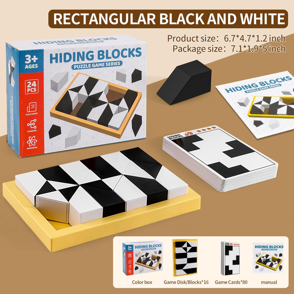 Puzzle Hidden Block Puzzle Toys Cultivate Children's Spatial Imagination Ability Parent-Child Interactive Board Game