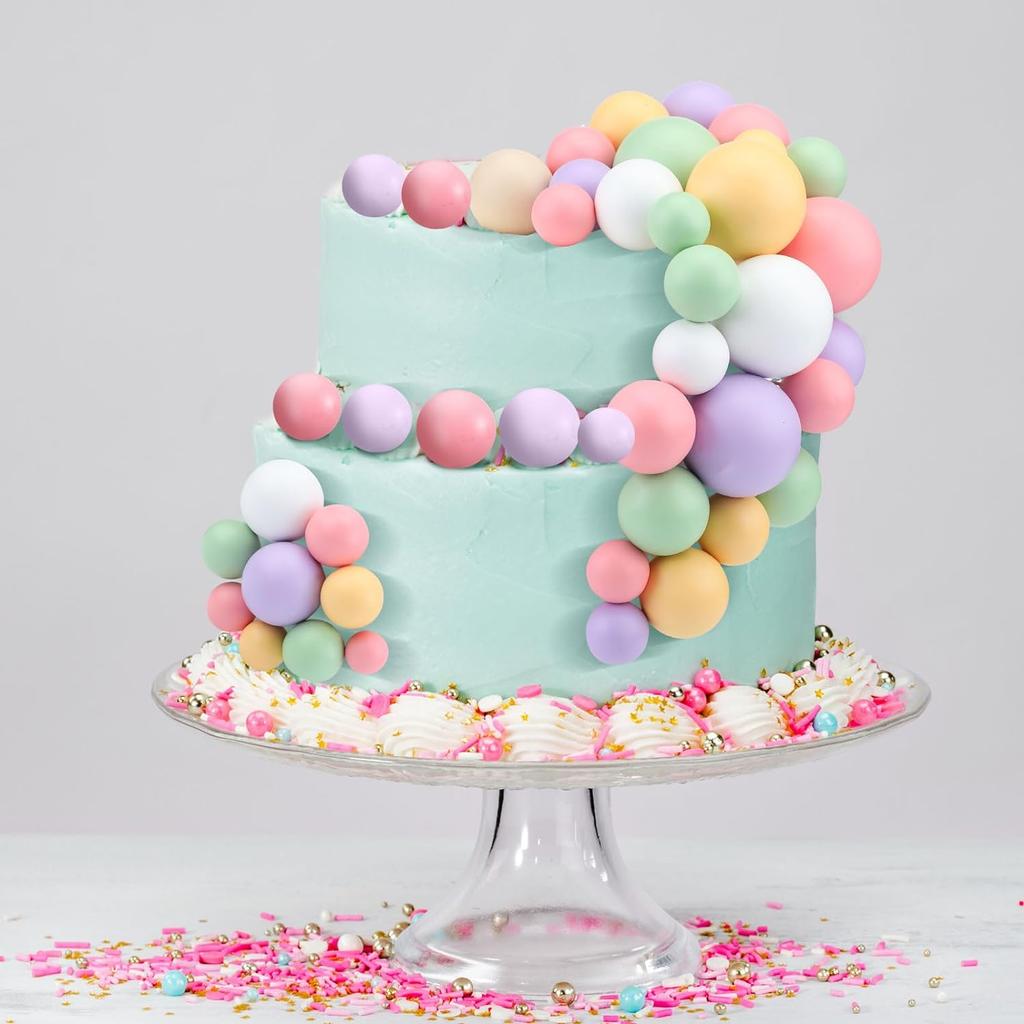 108 Stück Kugeln Kuchenaufsatz Ballons Cupcake-Aufsatz DIY Kuchen Einstecker Aufsatz Schaumstoff Kuchenkugeln Backdekoration für Hochzeitsfeier