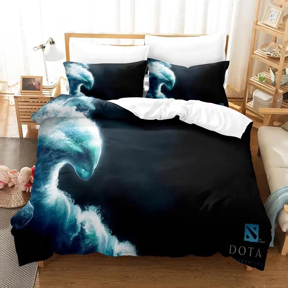 3D Tisk Hra Dota 2 Ložní Set Jednolůžko Dvoulůžko Queen King Size Povlak na přikrývku Anime Ložní prádlo pro Dospělé Povlak na přikrývku Povlak na polštář
