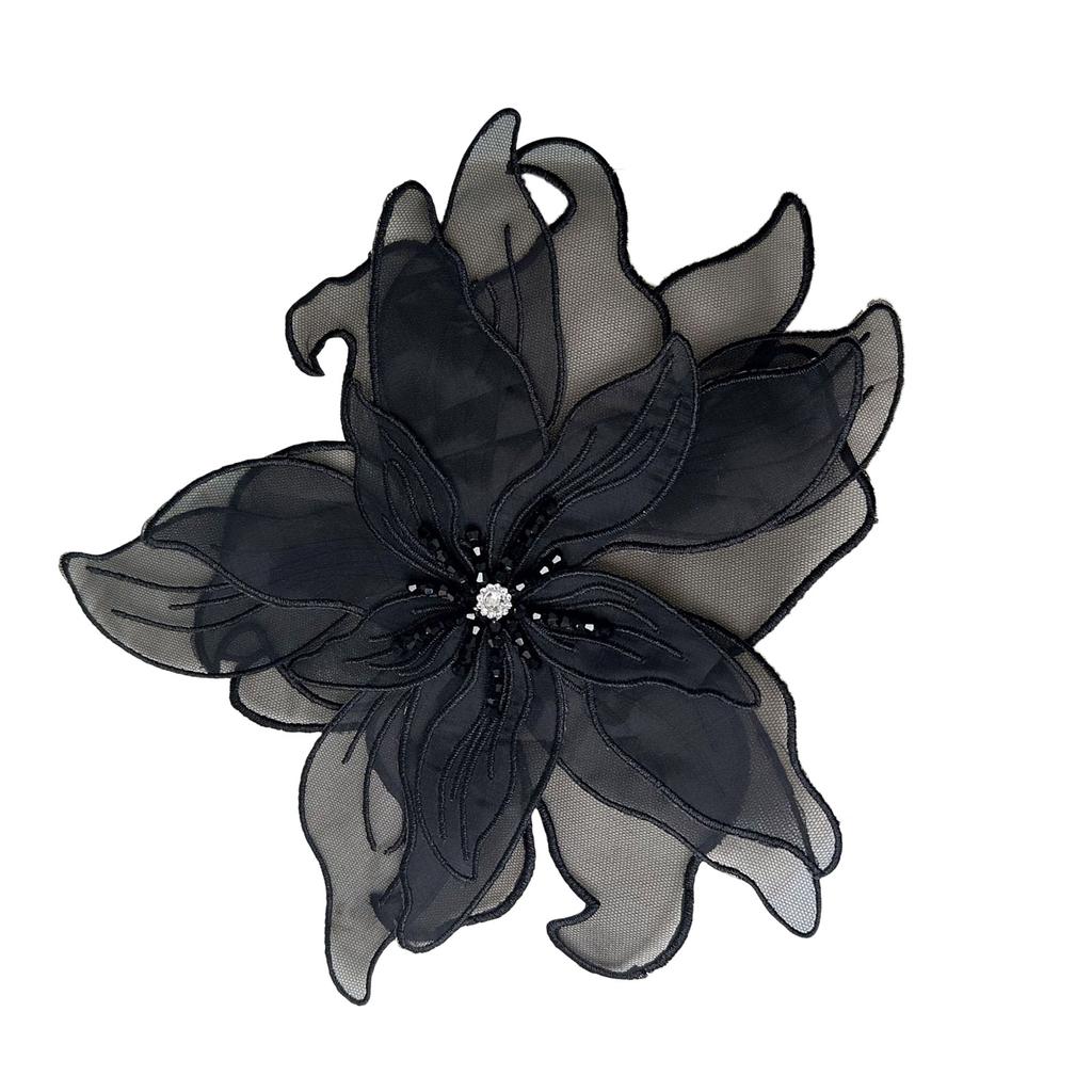 Bloemen Naaipatch Elegante Bloemen Kralen Applicatie voor Decoratie Extra Grote Applicaties Op Kleding Naaien