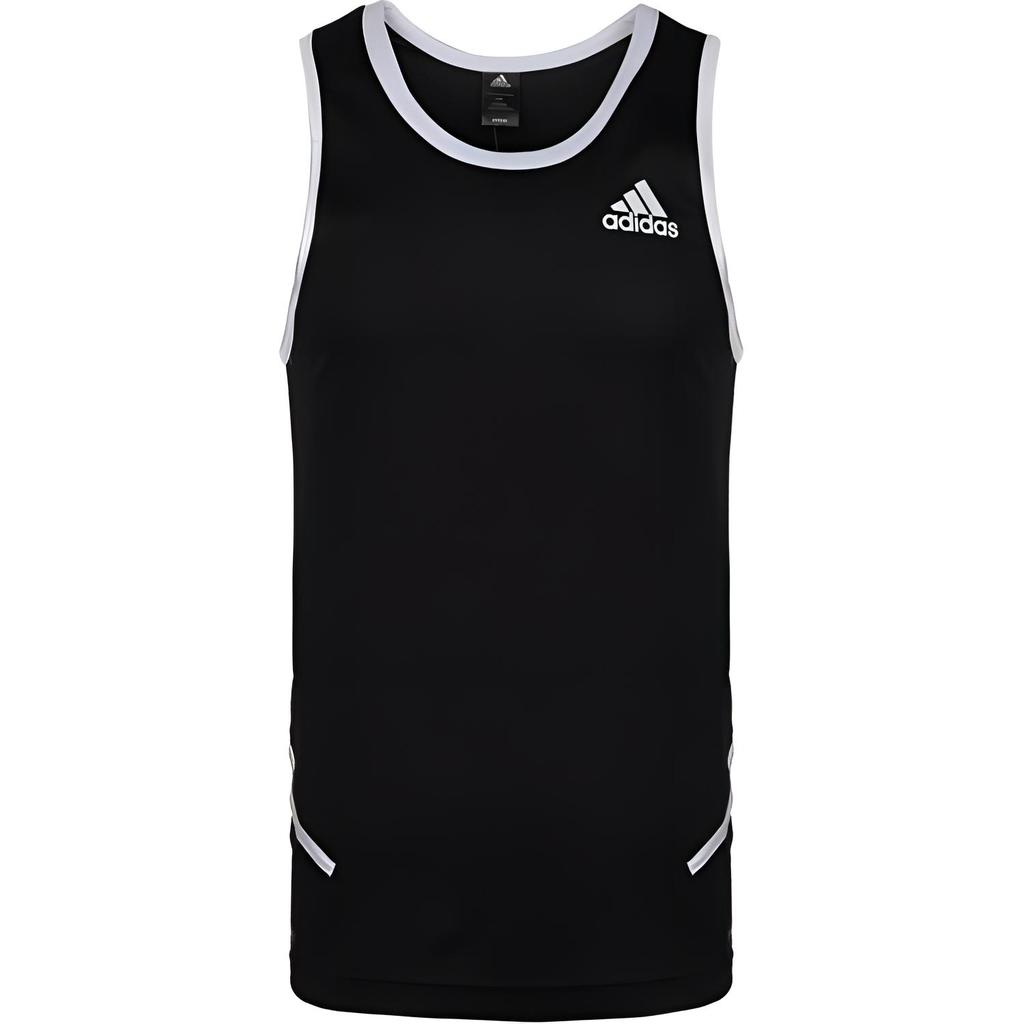 Adidas Act Tank Logo Color Block Round Neck Casual Comfortable Vest Men Tops Black DP4775
