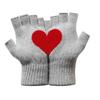 Ladies Woolen Gloves  And Winter Outdoor Warm Dog Bones Printing Gloves