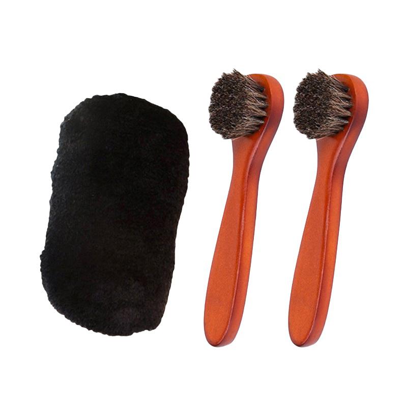

1 Набір Полірувальний Аплікатор Чиста Щітка для Догляду за Взуттям Чоботами Щітка для Чищення Замші Щетина Коня Щітка для Блиску Взуття Комплект Щіток для Чищення Салону Автомобіля