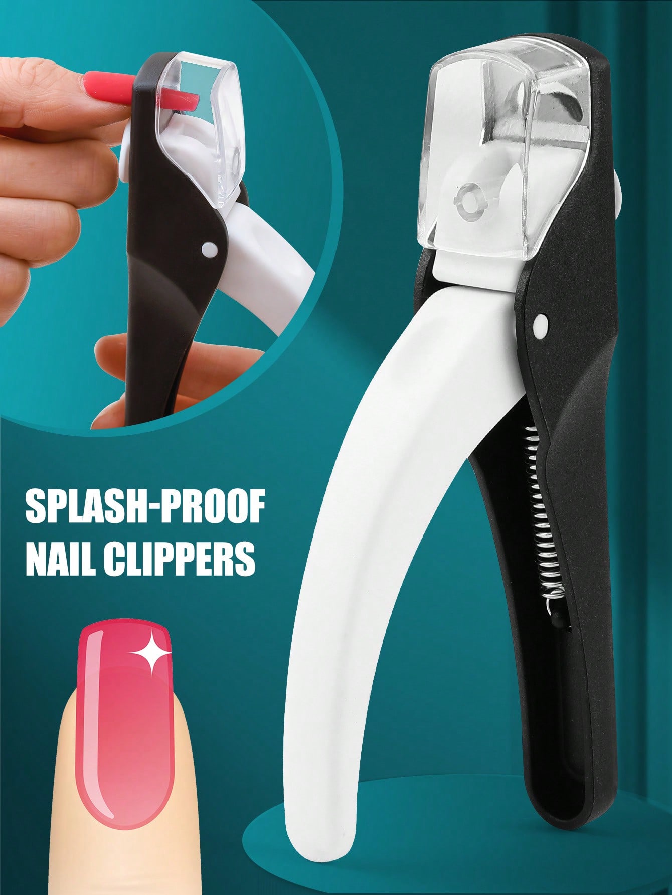 

Кусачки для кутикулы из нержавеющей стали с защитой от брызг для формирования ногтей, триммер для ногтей