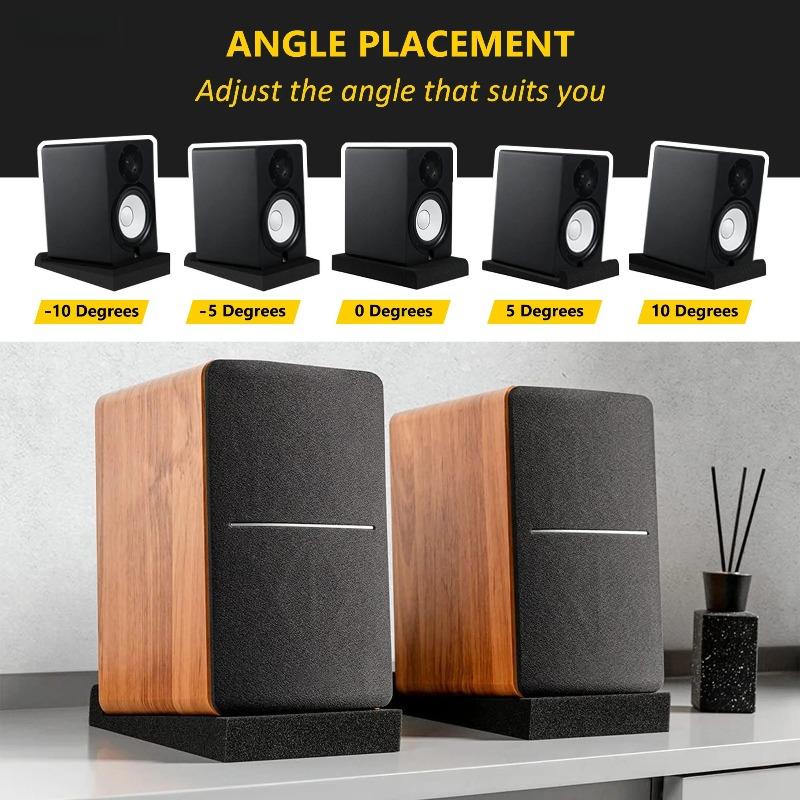 2PCS Speaker Sponge Shock Absorbing Pad Desktop Monitor Speaker Vibration Pad Audio High-Density Sponge Pad Speaker Accessories