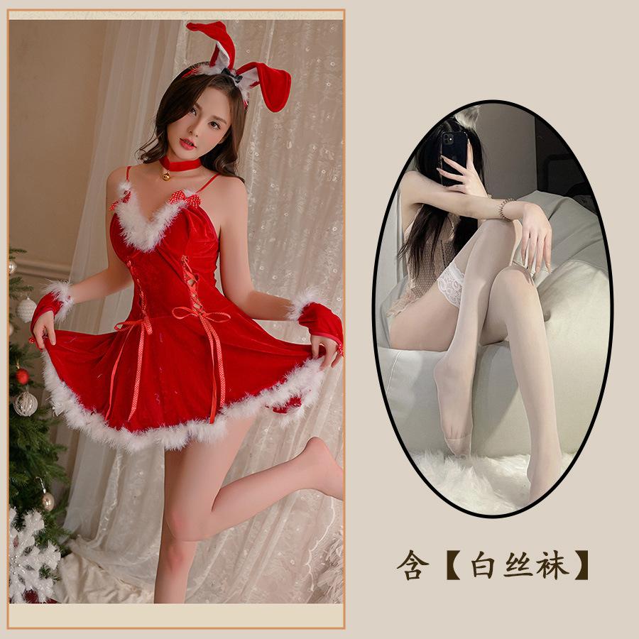 Sexy Lingerie Sexy Christmas Suit Bunny Uniform Seduction Cosplay Fairy Hairy Strap Waist