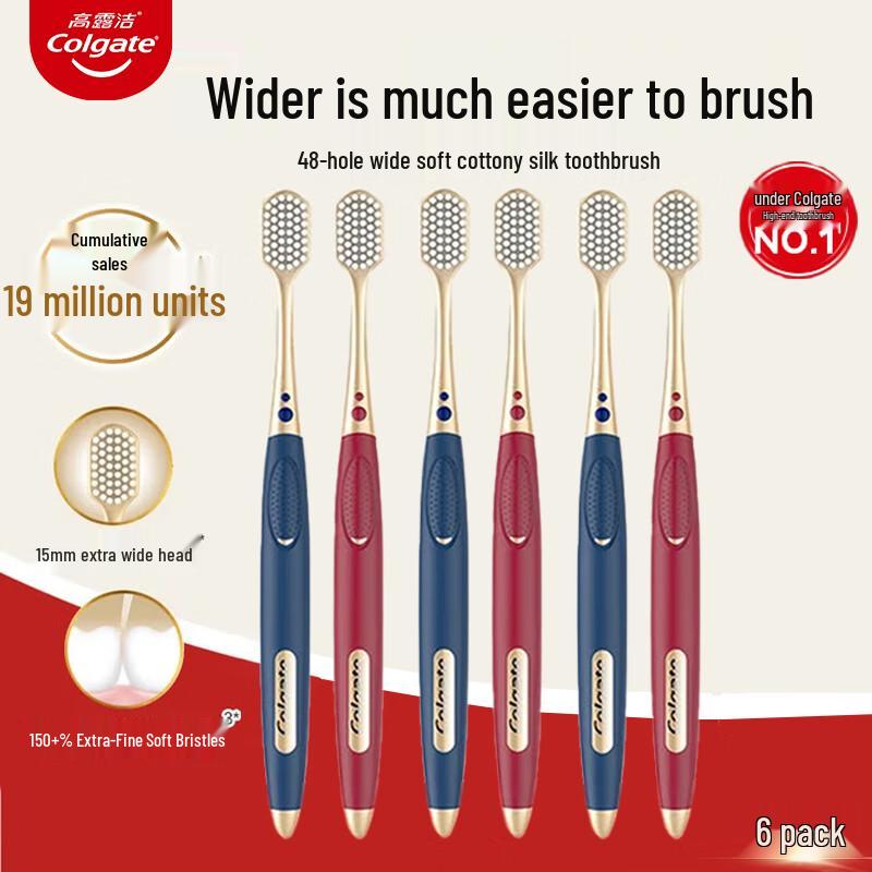 Colgate Wide Head Soft Bristle Toothbrush 6-Pack