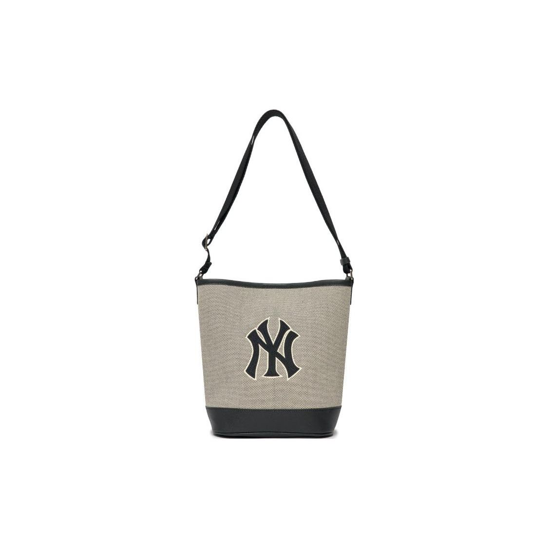 MLB New York Yankees Letter Logo Decorative Casual College Style Adjustable Shoulder Strap Canvas Bucket Shoulder Bag 3ABMS072N-50BKS Basic Set Bag 15770₽