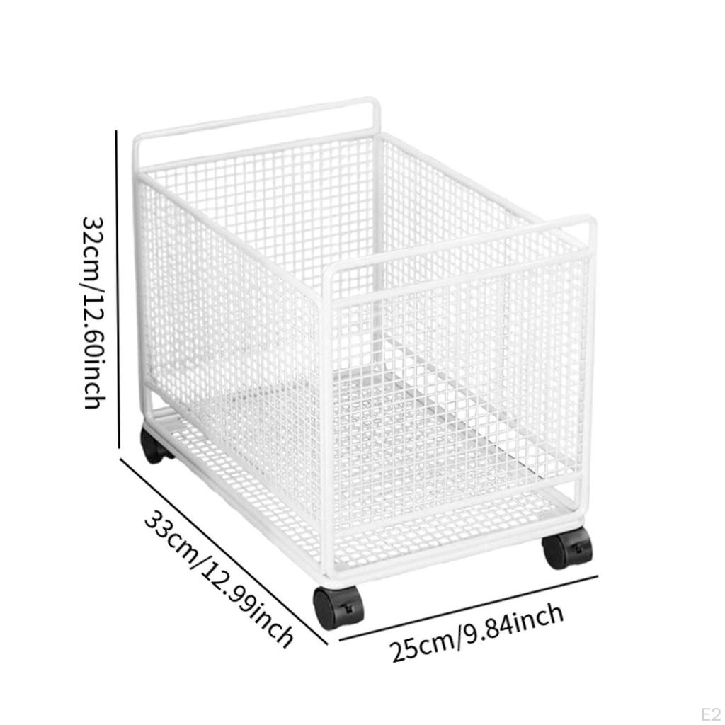Rollwagen mit Rädern und Griff Aufbewahrungsbehälter unter dem Schreibtisch Buch für Schlafzimmer Küche Schultasche