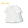Balabala Girls' Faux Two-Piece Short-Sleeve T-Shirt