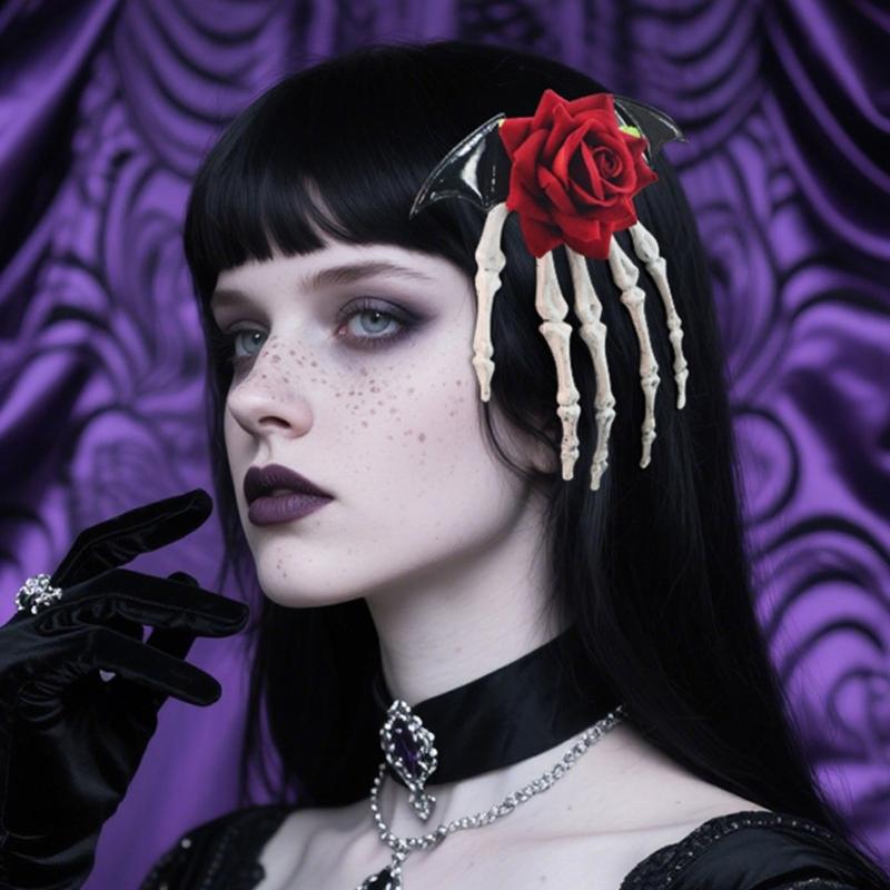 1PC Plastic Skull Hand Hairpin Secure Grip For Halloween Costumes Themed Event And Creative Outfit Styling