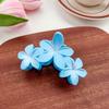 Summer Style Candy-Colored Three-Flower Plastic Beautiful, Fashionable, Simple, Sweet And Cute Hair Clip For Women