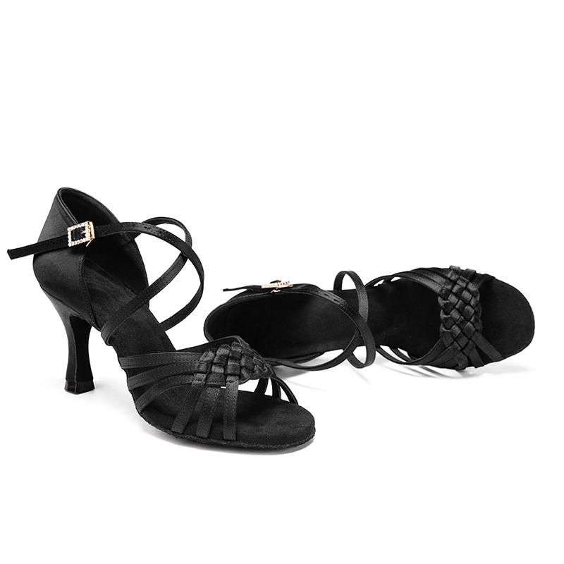 Damen-Ballsaal-Tanzschuhe mit hohem Absatz, 7,5 cm, lateinamerikanische Tanzschuhe, Salsa-Party-Schuhe