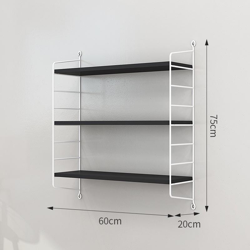 Modern Wall Bookshelf: Simple Multi-Layer Nordic Storage Rack