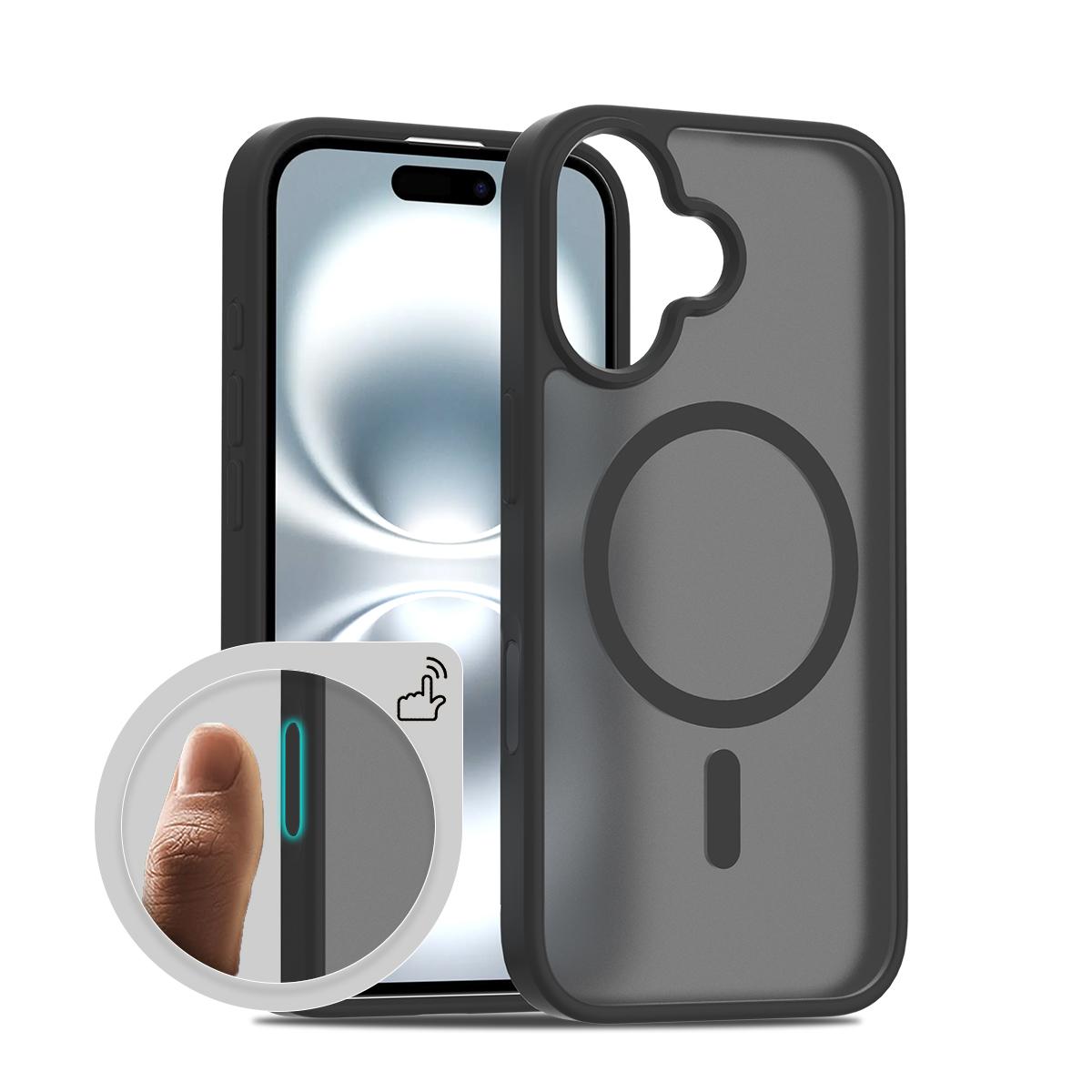 

Camera Control Capture Button Case for Magsafe Mag Safe Iphone 17 Air 17 pro 16 Pro Max 16 Plus 16 pro Matte Anti- Fingerprints Black Phone Cover iphone 17 pro max чёрный