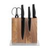Navaris Magnetic Knife Block, Knife Stand, Knife Holder - Non-Slip Knife Storage, Space-Saving - Double-Sided Kitchen Storage, 25x23x10cm, Walnut