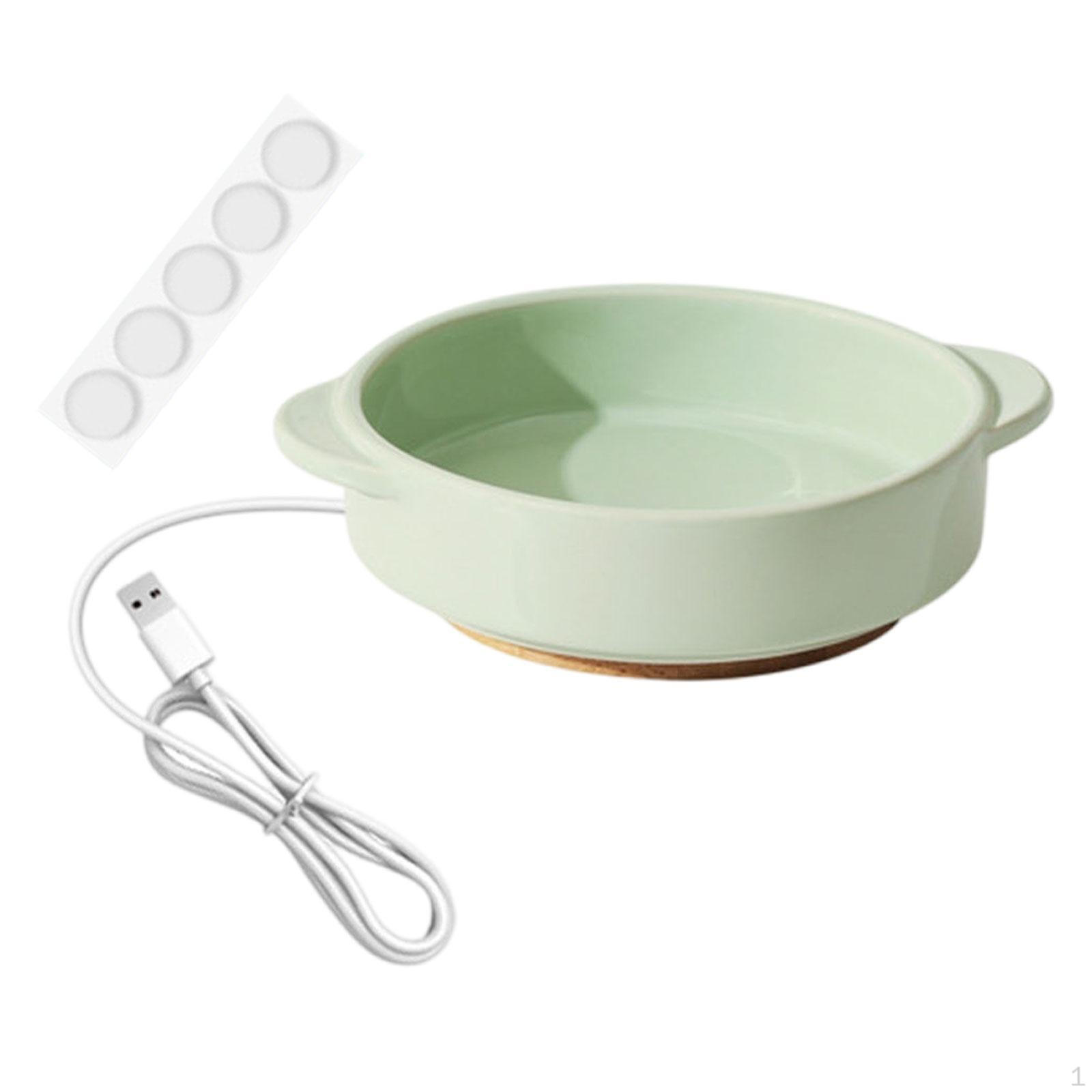 

Heated Ceramic Pet Bowl, Water Bowl for Cats And Dogs Winter. 4.5cm Height зелений