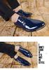 Men's Plus Size Leather Formal Shoes: Trendy Pointed Toe Wedding & Groom Style, Sizes 45-46, Korean Design