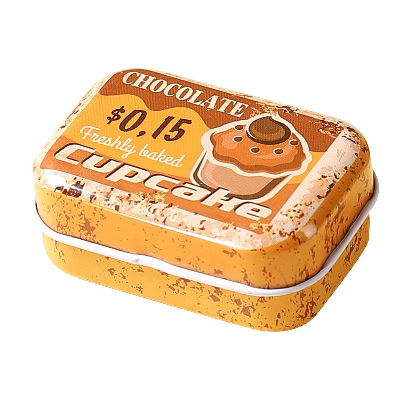 Mini Cute Cookie Candy Storage Tin with Lid for Hairpins, Earrings, or Small Items