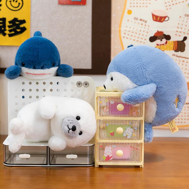 Soft Cute Sea Dog Seal Plush Toy Aquarium Souvenir Office Healing Whale Table By Sea Lion Activity Throwing