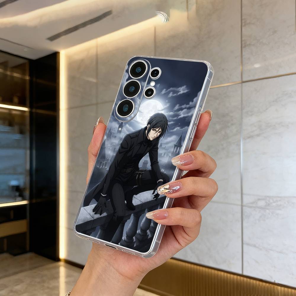 Classic anime-B--Black- Butler Phone Case For Samsung S25,S24,S21,S22,S23,S30,Ultra,S20,Plus,Fe,Lite Transparent Cover