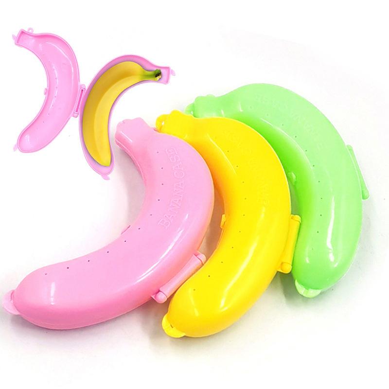 Outdoor Banana Storage Protector Case Durable Food Safe Plastic 3 Color Options for Hiking Camping Travel Lunch