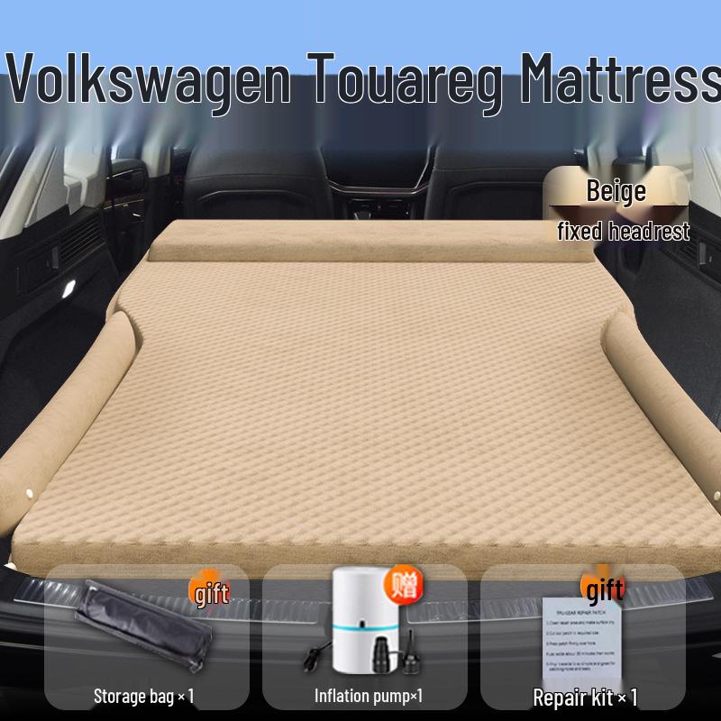 Aufblasbare Auto-Matratze für Volkswagen Touareg - Schlafpolster für Rücksitz und Luftkissen für Kofferraum.