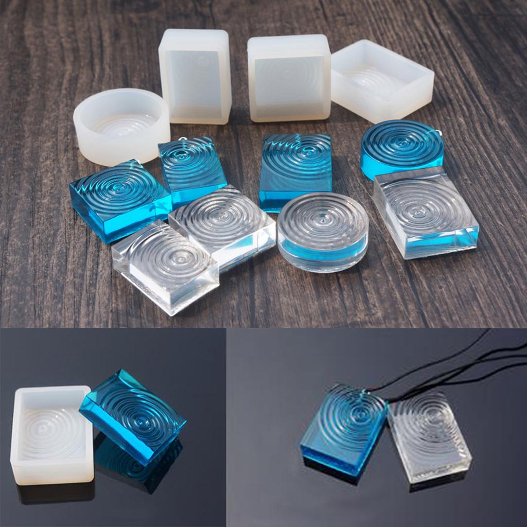 Water Silicone Pendant Mold DIY Resin Jewelry Making Mould 39x30x13mm