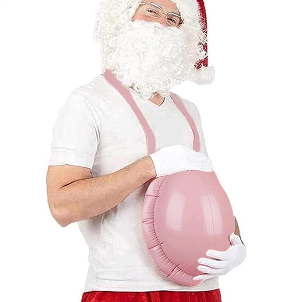 Christmas PVC Inflatable Santa Claus Fake Belly Cosplay Role-play Party Prop April Fool's Day Spoof Pregnant Women Fake Belly