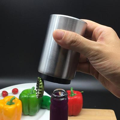 Stainless Steel Beer Bottle Opener, Automatic Wine Bartender Tool, Press&Pop Lid Open, for Kitchen Home Bar Restaurant Household Utensils