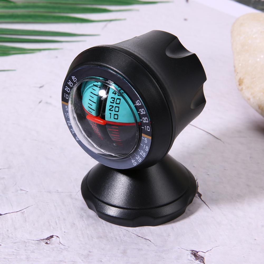 Car Compass Built-in LED Inclinometer Angle Vehicle Declinometer Gradient Auto Slope Meter Level High-Precision Gauge Accessory