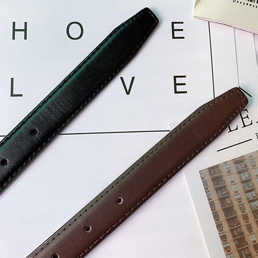New PU Leather Belt Luxury Design Retro Style Women Waistband Reusable Casual Pin Buckle Waistband Women