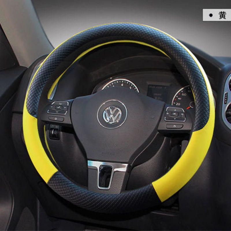 Kožený potah volantu do auta Pro Volkswagen Suiteng Langyi Maiteng Tiguan L Golf 7 Weiling Polo Santana Čtyři roční období