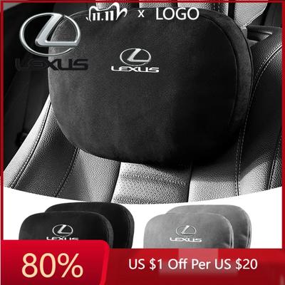 2026 Hot Interior Stickers Car Suede Headrest Memory Cotton Neck Pillow For RX330 IS250 Ct200h ES300h RX350 IS300h NX300h