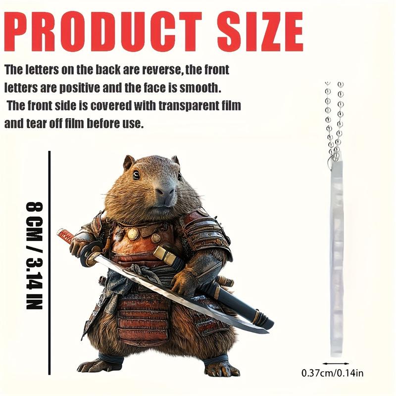 

Самурайский Хомяк Акриловое Украшение для Автомобиля и Подвеска для Дома Standard