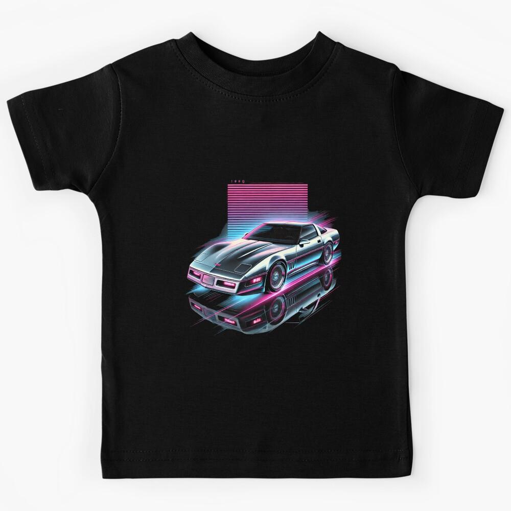 1990 Corvette Neon Dream Retro Art Kids T-Shirt 120