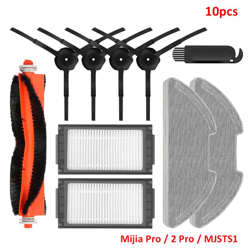 Main / Side Brush Hepa Filter Mop Cloths Main Brush Cover For XiaoMi Mijia Robot Vacuum-Mop Pro / 2 Pro / MJSTS1 Spare Parts