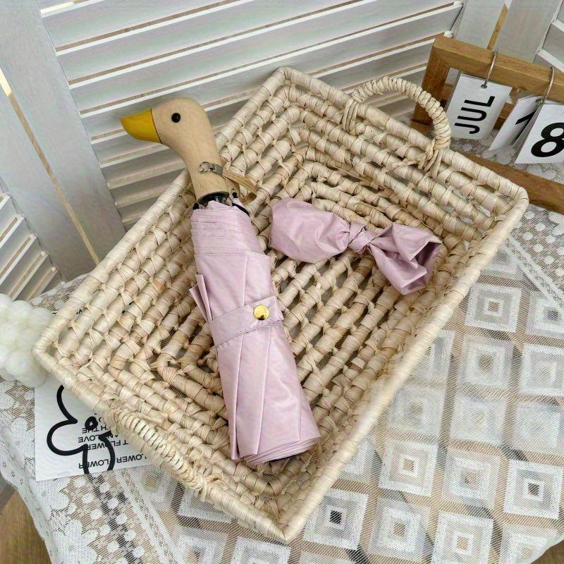 Duck Upf 50 Sun Protection Umbrella Stylish Uv Blocking Compact Umbrella Travel Umbrella  Foldable For Sun Rain