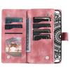 Phone Case for Samsung Galaxy S23 FE,Wallet PU Leather Stand Shell Multiple Card Slots Imprinted Cover with Strap