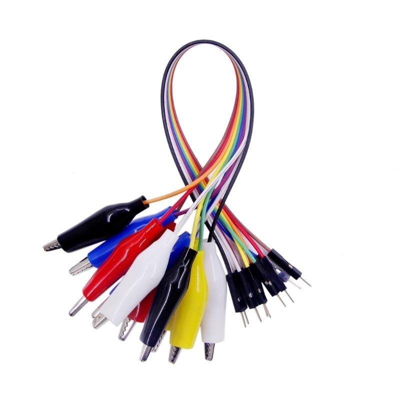 2Pieces Practical Color Coded Jumper Cables with Medium Sleeve for Electronics Experiments and Professional Applications