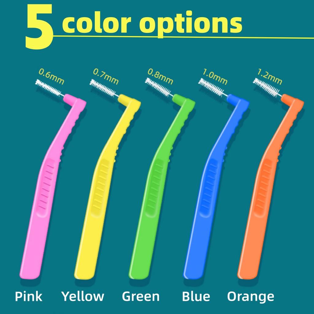 YS00259-10pcs L-shaped Interdental Brushes, Disposable/General-Purpose Packaging for Export