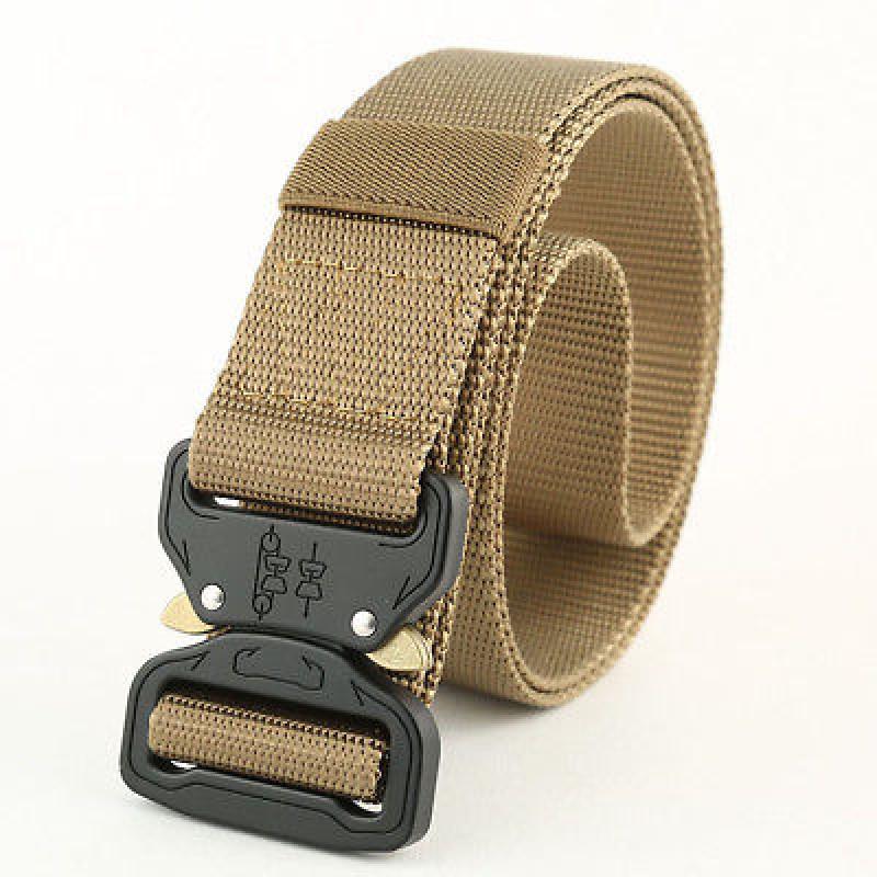 Adjustable Men Military Belt Buckle Combat Waistband Tactical Rescue Tool Rigger