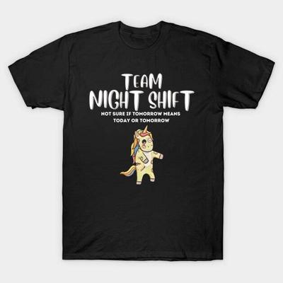 Night Shift Team Zombie Unicorn T Shirt S 5XL Fast Shipping