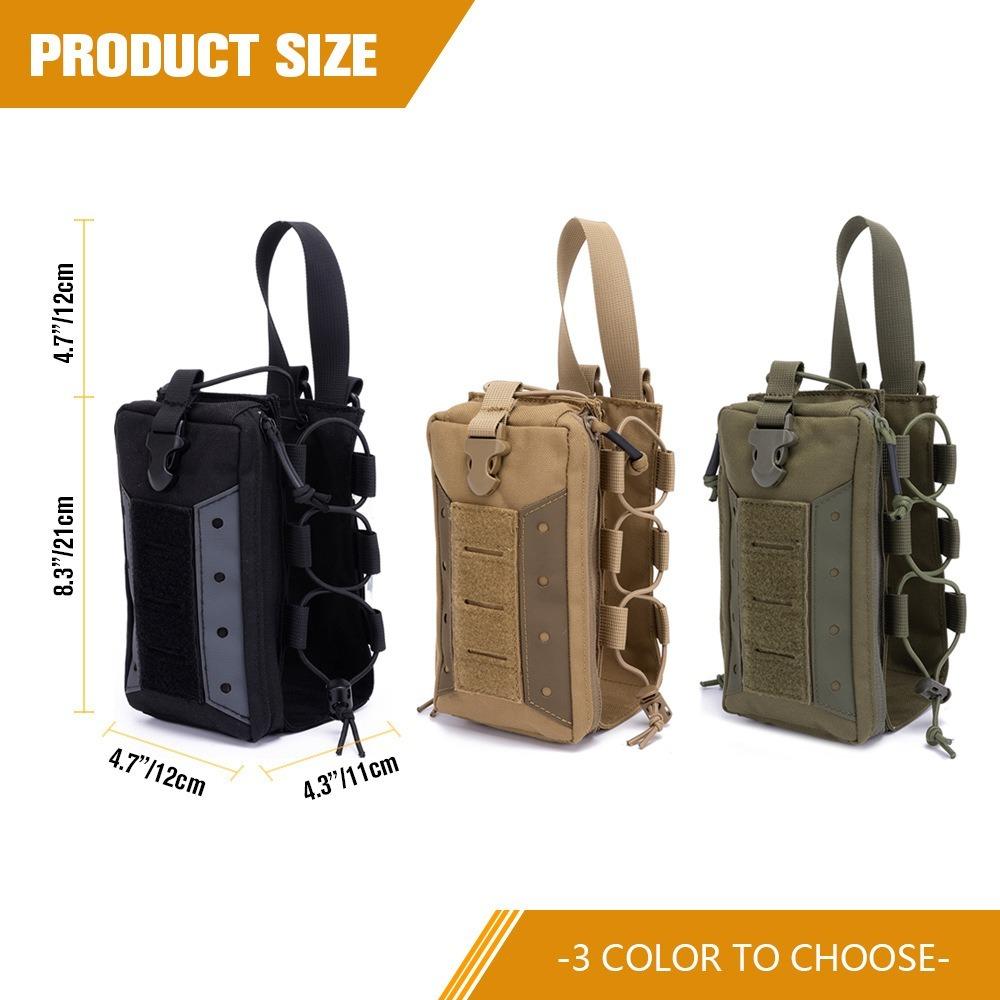 EDC Water Bottle Pouch Canteen Molle Sports Phone Holder  Camping Hiking Fishing Supplies