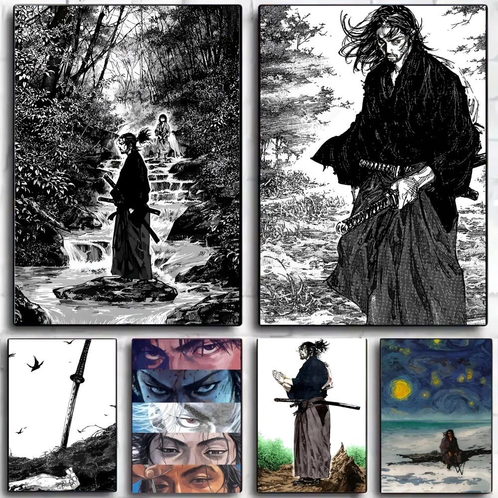 1 stück Japanischen Anime Manga Miyamoto Musashi Vagabond Bushido Krieger HD Poster Home Room Bar Cafe Decor Kunst Wandmalerei bild