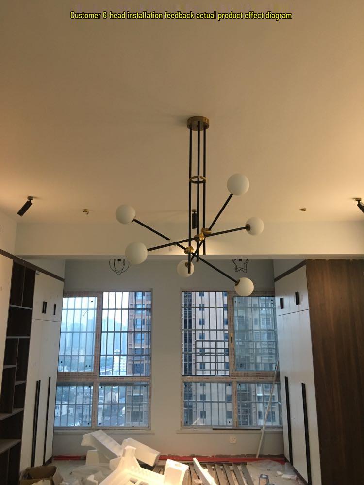 Modern Minimalist Multi-head LED Glass Ball Pendant Light for Bedroom, Dining, or Living Room