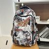New Graffiti Niche School Bag for Junior High and High School Boys, Lightweight Spine Protection, Lightweight Large Capacity Design Laptop Backpack